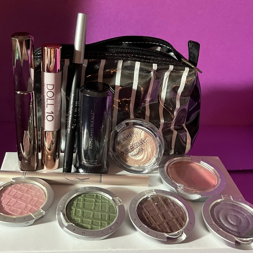 Complete custom curated makeup set with Lancôme cosmetic bag (all brand new)